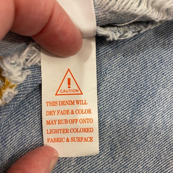 Mono B woman cropped Distressed Puffed Long sleeve Denim Jacket size Small - Picture 9 of 16